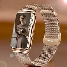 LIGE Nova Moda Relógio Inteligente Senhoras Mensagem Empurrar Pressão Arterial DIY Mostrador Personalizado Pulseira Espo