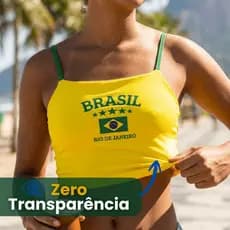 Blusinha Feminina Cropped Brasil Suplex Regata Baby Look Brasil Core Moda Gringa