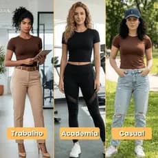 Baby Tee Feminina Slim Fit Manga Curta  Blusa de Compress茫o Academia V谩rias Cores Prote莽茫o UV