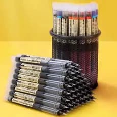 10/20Pcs Canetas De Gel Líquido Reto De Secagem Rápida 0,5mm Black/Blue/Red Neutral Pen Student Exam Syringe Tipo Caneta De Água Carbono