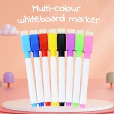 Caneta Marcadora De Quadro Branco Colorida Com Apagador Azul Vermelho Preto Rosa Púrpura Verde Amarelo Pincel Material De Escritório Escolar