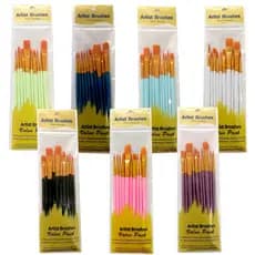 10 Pincéis Plásticos Para Pintura A Óleo De Poste , Acrílicos De Lã De nylon , Ferramentas De , Suprimentos De Arte