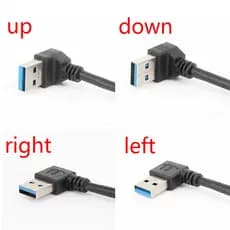 USB 3.0 Adaptador Esquerda/Up/Down/90 Ângulo Direito Grau Cabo De Extensão Sincronização De Dados De Carregamento Cabos