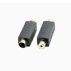 RCA Fêmea Composto Para 4 Pinos S-Video svideo Macho Adaptador Conversor Conector Terminal De Vídeo Revolução AV