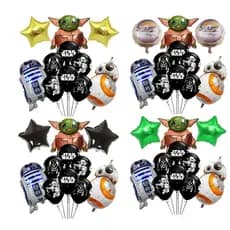 11pcs Star Baby Yoda Conjunto De Balões De Filme De Alumínio 12 Polegadas Festa Temática De Látex Preto Decorações Brinquedos Infantis Presente De Aniversário