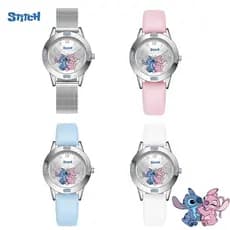 Disney Stitch Meninas Relógios Anime Figuras Diamante Relógio De Quartzo Meninos Ponto Dos Desenhos Animados De Pulso De
