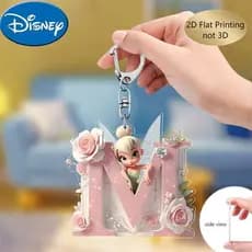 2D Plano , 1 Peça Disney Anime Tinker Bell Acessórios Acrílicos Kawaii 26 Letras Acrílico Chaveiro Presentes De Festa De