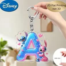 Disney Lilo & Stitch Acrílico Dos Desenhos Animados Chaveiro 2in Az Cores Inglesas Letras Nome Pingente Espelho Retrovis
