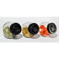 Kit Porta Temperos e Condimentos Recipientes de Vidro 150 ml cada Armazenamento de Alimento