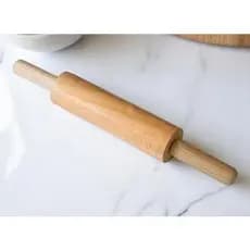 Abridor de Massa para Pizza, Pão, Bolo e Confeitaria  – Rolo de Madeira Giratório 43cm –
