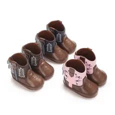 Baby Boots 0-1 Year Old Macho E Fêmea Soft Bottom Fashion Clássico Botas De Cowboy Quente