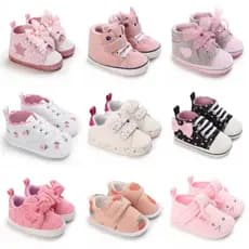 Primavera E Outono Sapatos Esportivos Casuais Para Bebês Femininos Sola Macia Antiderrapante De Caminhada Internos Exter