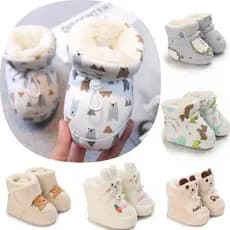 Botas De Bebê Fofas De Desenho Animado De Inverno Para Meninos E Meninas De Algodão Sola Macia Antiderrapante Quente Sap