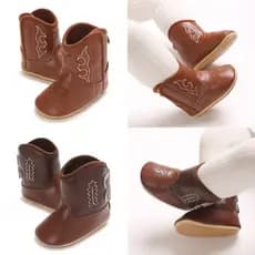 Outono Bordado Moda Botas Jeans Para Bebês Recém-Nascidos Estilo Étnico Sola Macia Curtas Do Bebê Os Primeiros Sapatos D