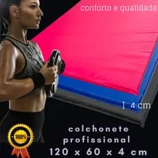 colchonete profissional 120x60x4cm/2,5 -kit c/2 academia treino abdominal luta creche escola criança