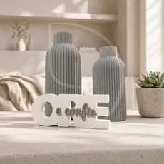 Kit Decorativo Ore e Confie com 2 Vasos Cachepot Moderno – Decoração Moderna para Sala, Quarto e Escritório