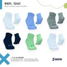 Meias Para Bebe 6 A 12 Meses Algodão Masculina Colorida