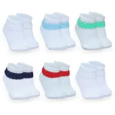 Meia Bebê 0 A 6 Meses Masculina Baby Malha Persa Algodão