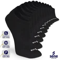 Kit Pares De Meias Soquete Masculina Feminina Algodão Meia Sapatilha Invisível