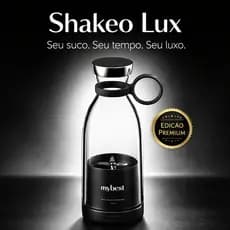 Garrafa Liquidificador Portátil Mybest Shakeo Lux 350ml Mixer Recarregável USB Compacto Premium