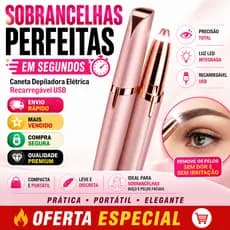 Caneta Depiladora Elétrica Recarregável USB Aparador Facial Feminino Sobrancelha Buço Portátil