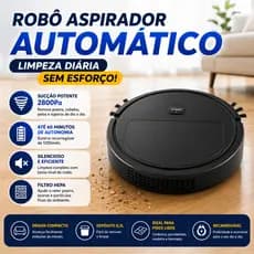 Robô Aspirador de Pó Automático Recarregável 110v Sensor Obstáculos HEPA Silencioso Casa