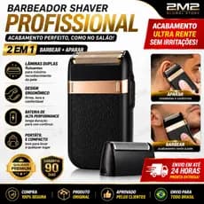 Barbeador Shaver Profissional Elétrico Recarregável Acabamento Rente Barba Degradê Sem Irritação
