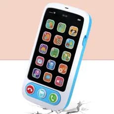 Brinquedo Celular Musical Infantil Azul Educativo WAKAII