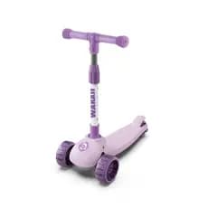 Patinete Infantil Com 3 Rodas Dobrável com LED Lilás