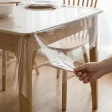 Toalha de Mesa Térmica de Plástico Para 4 6 8 e 10 Lugares Impermeável Quadrada Cozinha