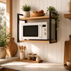 Suporte Organizador Industrial Para Micro-ondas Air Fryer Cozinha Premium