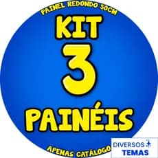 kit Painel Redondo 50cm Escolha seu Tema Leve 3 Pague 1