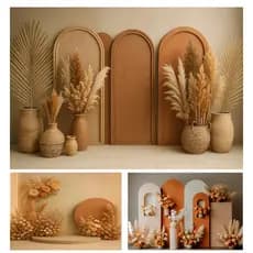 Fundo Fotográfico Dia das Mães Boho 3D Tecido Sublimado 1,5x2,2 Mt
