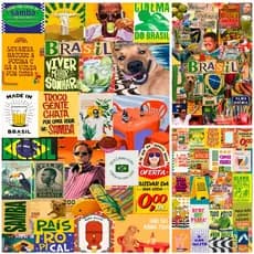 Painel Retangular Sublimado Brasil Lambe Lambe 1,5 x 2,2 Mt