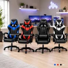 Cadeira Gamer Reclinável Escritório Home Office Ergonômica Confortável Couro Sintético 120kg