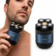 Barbeador Elétrico Masculino 6d Recarregável Digital Usb FogoMax