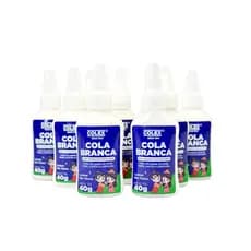 Cola Branca Líquida PVA Para Artesanato e Uso Escolar 40g - Kit 2 / 6 /12 unidades