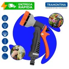 Hidropistola Para Engate Rápido Esguicho 6 Jatos Tramontina Multifunções