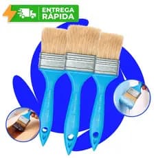 Trincha 2" 50mm Compel Pincel Pintura Cerdas Brancas Sintética Construção Verniz Acrílica Esmalte