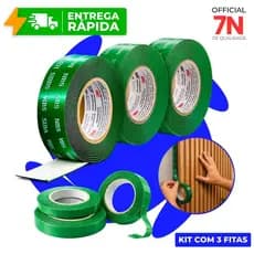 Fita Dupla Face Extra Forte 12mm x 2m 7N Fixação PVC Ripado Quadros Espelho Sem Furo