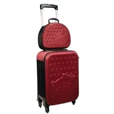 Mala De Viagem, 360º GRAUS De Bordo,Pequena 10kg Padrão ANAC 55X35X25 (kit Mala+Frasqueira Nécessaire) Exclusiva!Gatinha