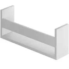 Prateleira de parede multiuso Nicho U 60x10x15 cm Feito de MDF 15mm