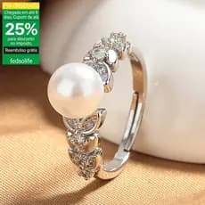 Fedsolife anel versão coreana simples trigo orelha pérola anel feminino requintado nicho High-End