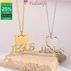Fedsolife Colar Aço inoxidável amor inglês carta pingente colar feminino nicho Design ins clavícul