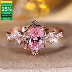 Fedsolife Anel Estilo de fada japonês coreano elegante feminino Micro-incrustado joias de diamante