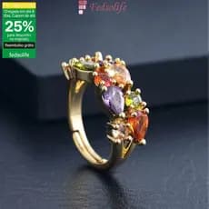Fedsolife Anel Feminino Boêmio Ajustável Banhado Ouro, Estilo Coreano Não Desbota, Exclusivo