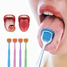Raspador de língua para limpeza Oral ajuda a combater a escova de dentes com mau hálito