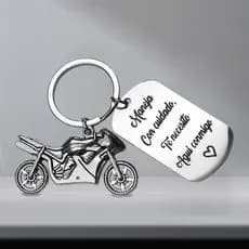 Presente De Aço Inoxidável Durável Da Apreciação Do Pessoal Chaveiro Motocicleta