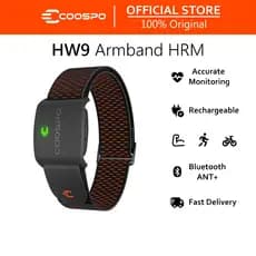 COOSPO HW9 Monitor Cardíaco de Braço Bluetooth 5.0 ANT+ Recarregável para Ciclismo Corrida Fitness