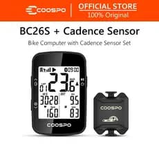 COOSPO BC26S Computador De Bicicleta Com Sensor De Cadência Conjunto GPS Ciclo Velocímetro Odômetro APP Sincronização